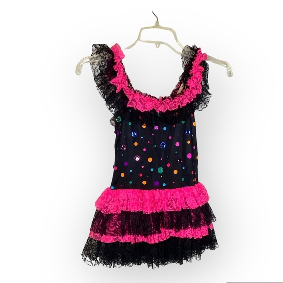 Wolff Fording girls dance outfit dress leotard jazz tap ballet gypsy polka dot